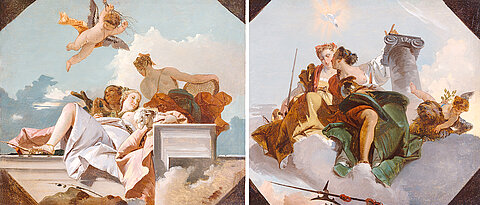 Sie gehören zu den wichtigsten Neuzugängen seit Jahrzehnten: Tugend-Allegorien von Giambattista Tiepolo, seit kurzem im Martin von Wagner Museum.